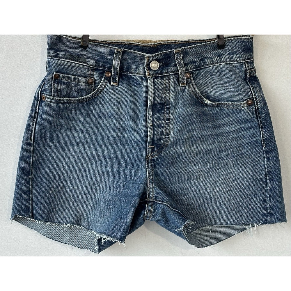 Levi's 501 Jean Cutoffs Shorts Raw Edge Button Women's Sz 25